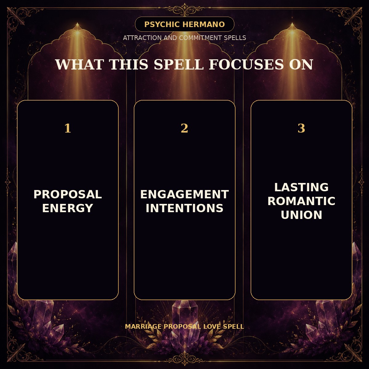 marriage proposal love spell focus and benefits