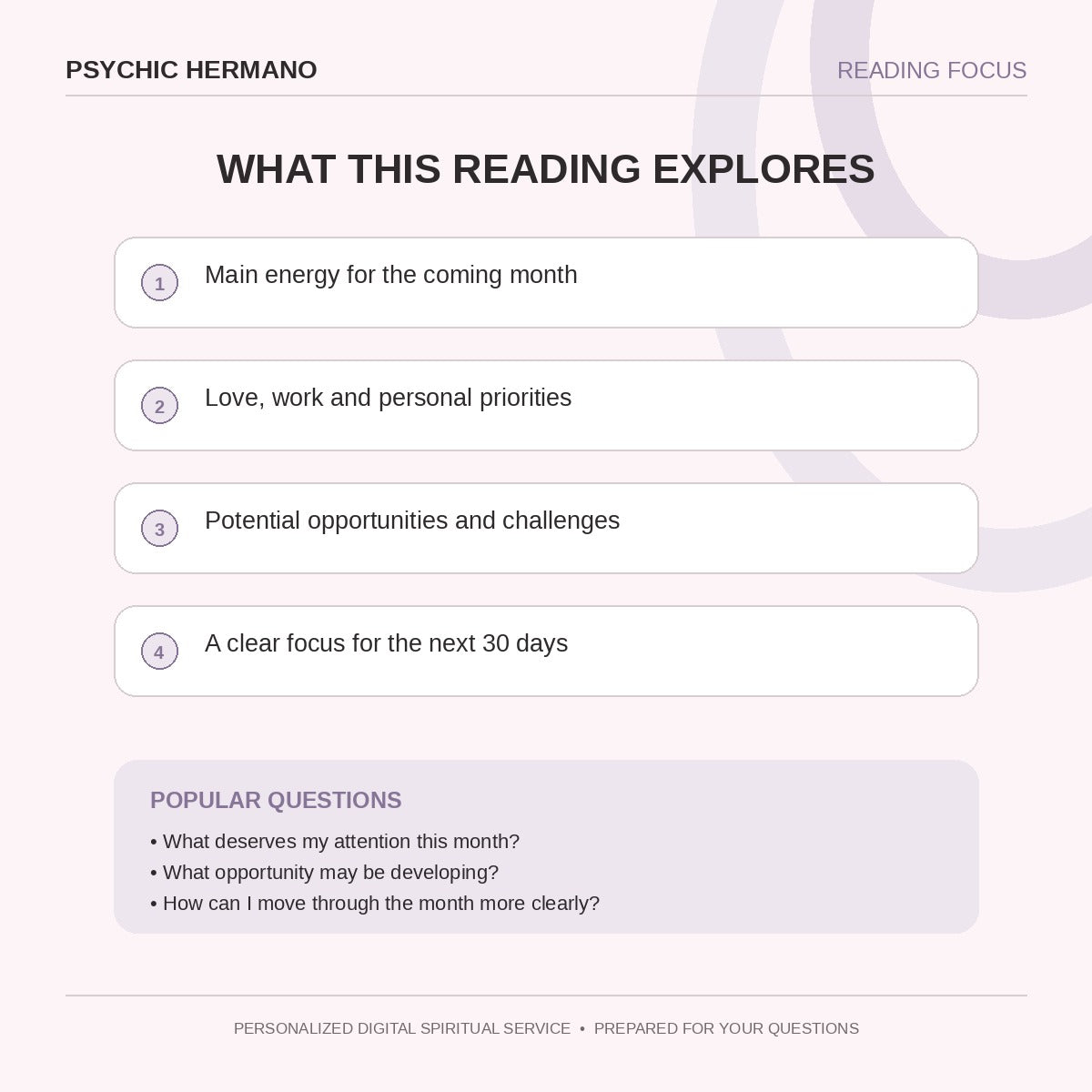 Monthly Psychic Reading benefits and popular questions