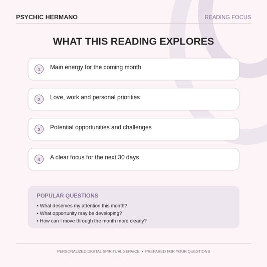 Monthly Psychic Reading benefits and popular questions