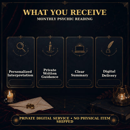 Monthly Psychic Reading | Next 30 Days Love, Career & Life Guidance — receive