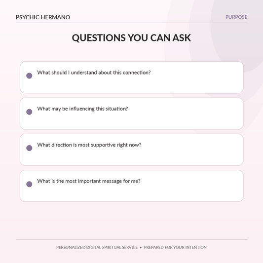 Questions to ask in a One Question Psychic Reading from Psychic Hermano