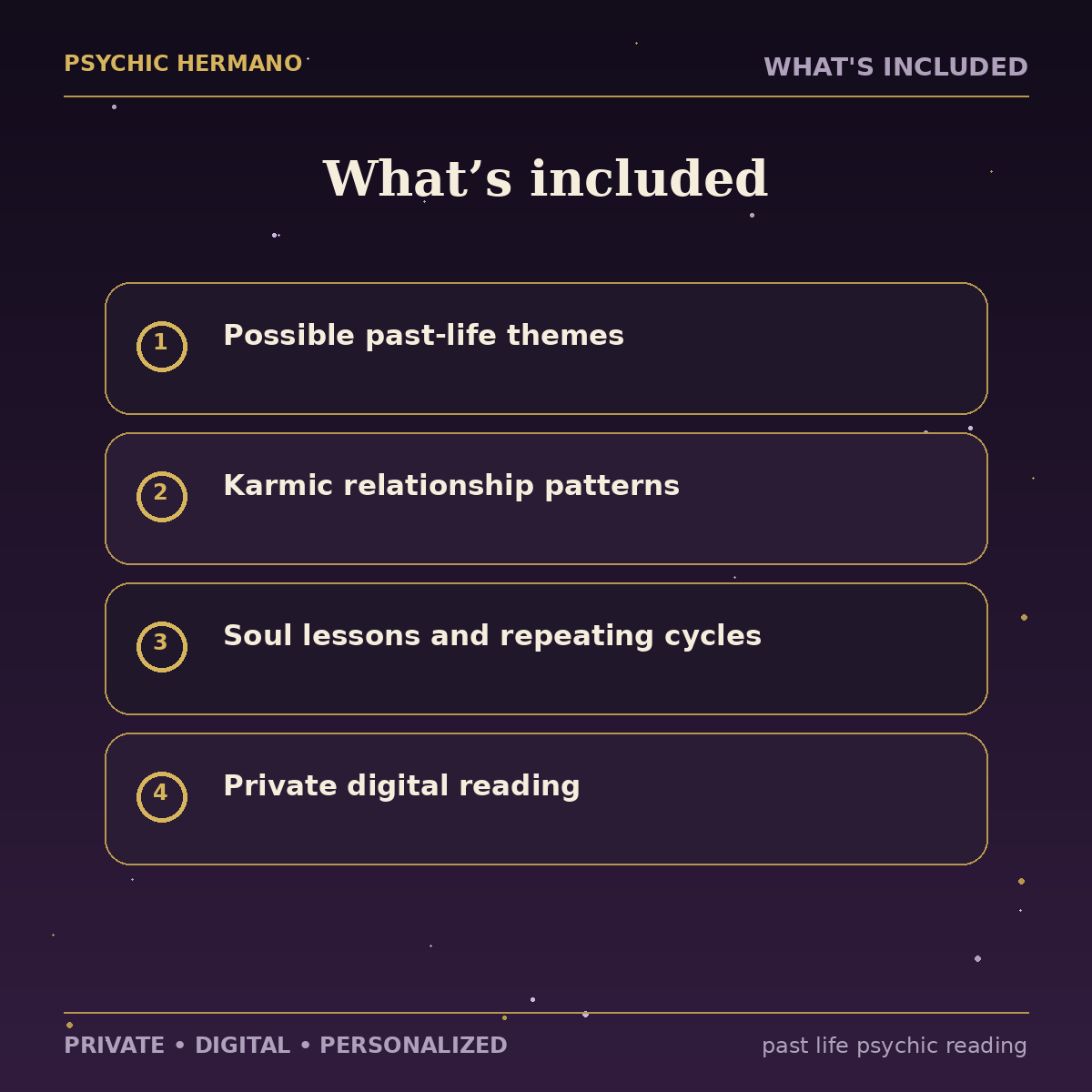 What is included with the Past Life Psychic Reading