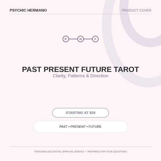 Past Present Future Tarot by Psychic Hermano – Clarity, Patterns & Direction
