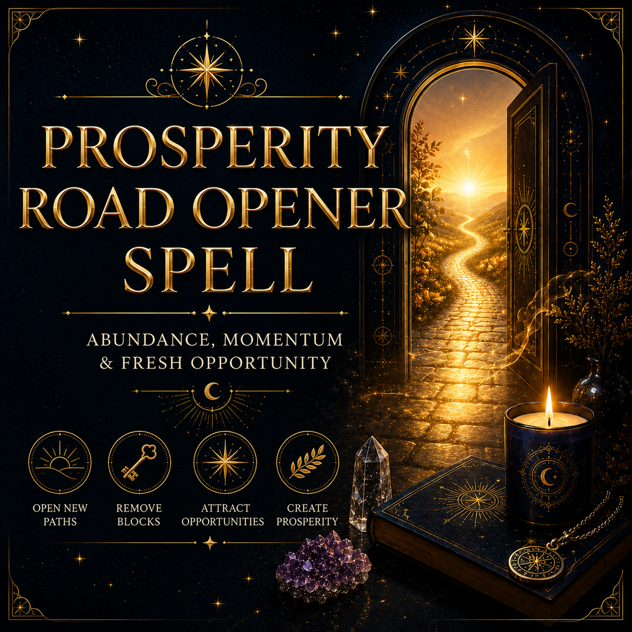 Prosperity Road Opener Spell for abundance, momentum and fresh opportunity