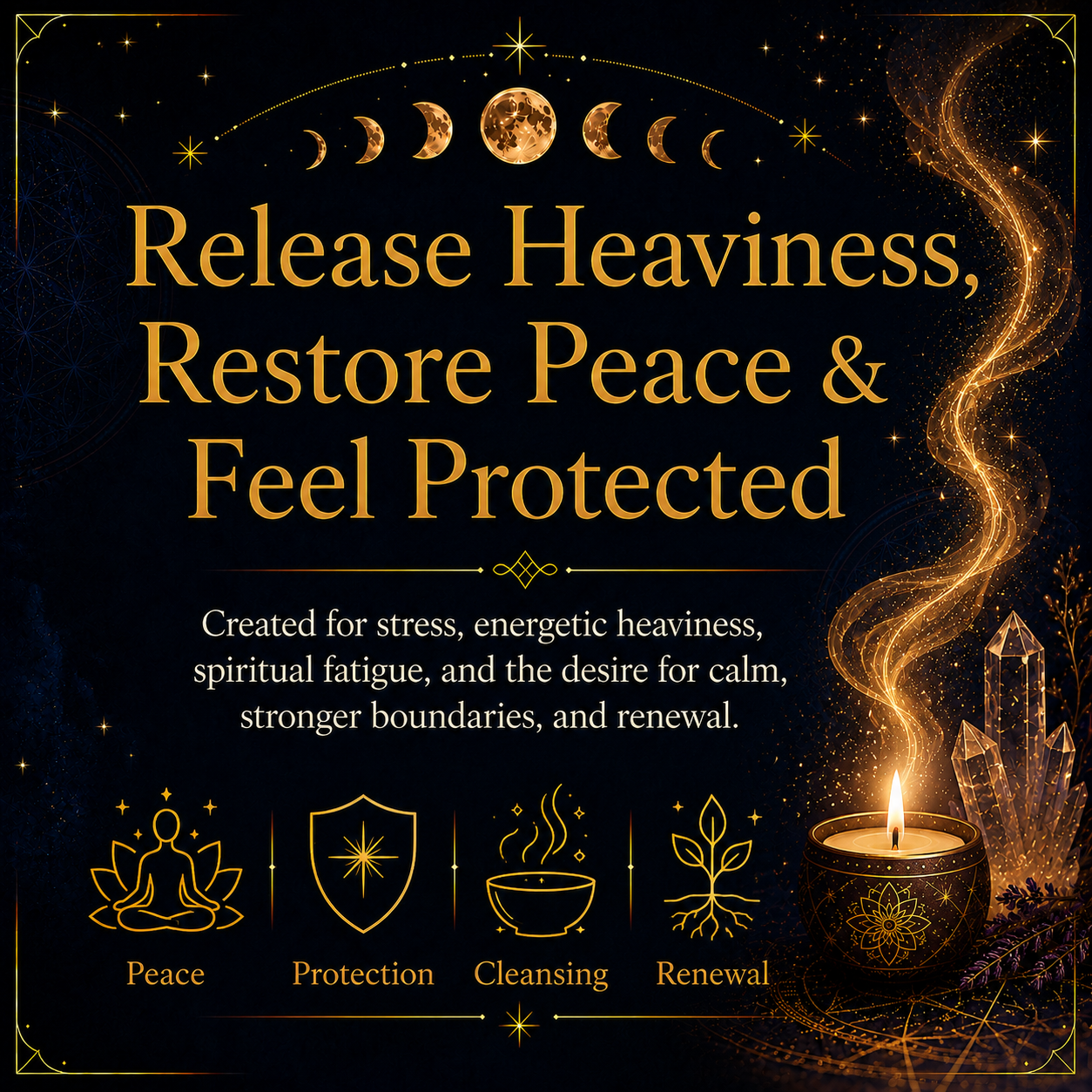 Protection and Energy Cleansing Ritual benefits for peace protection cleansing and renewal