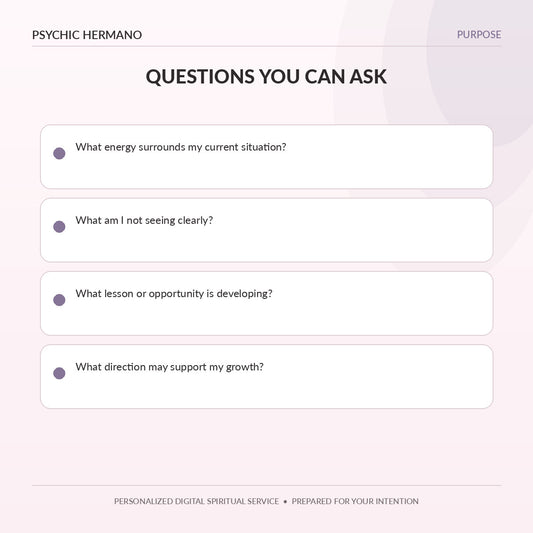 Questions to ask in a personalized Psychic Reading from Psychic Hermano