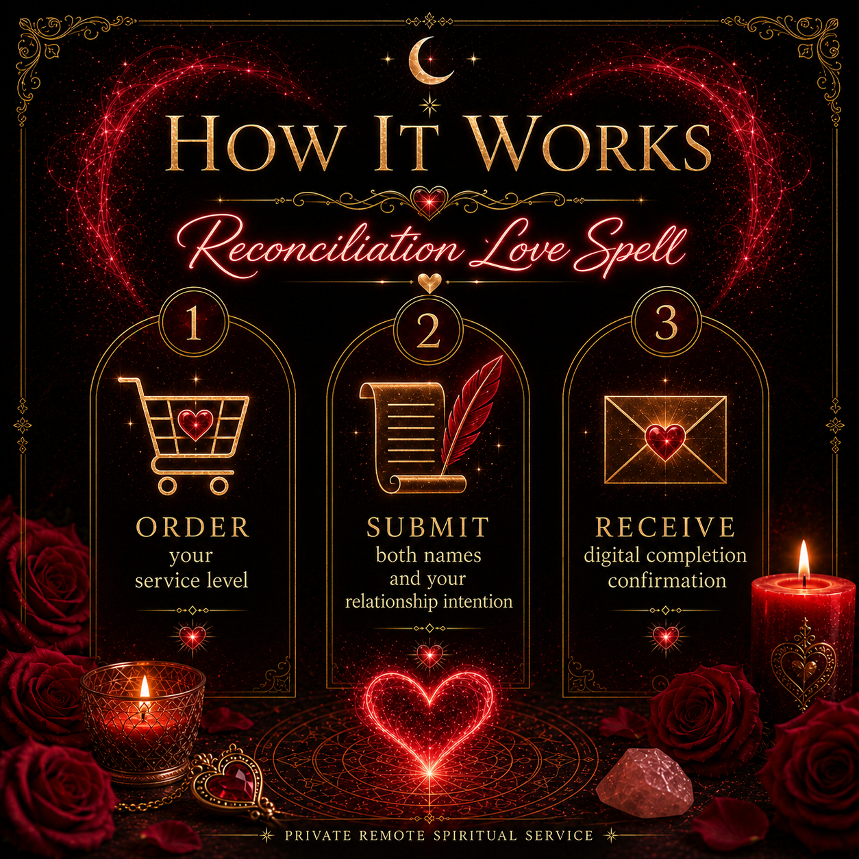 How the Reconciliation Love Spell works from order to confirmation