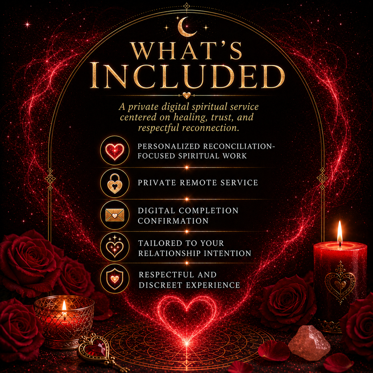 What is included with the Reconciliation Love Spell digital service