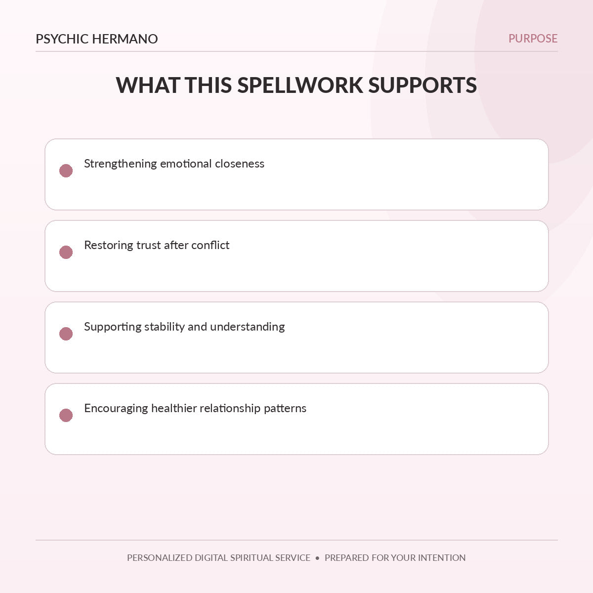 Relationship Spell benefits and questions this service can address