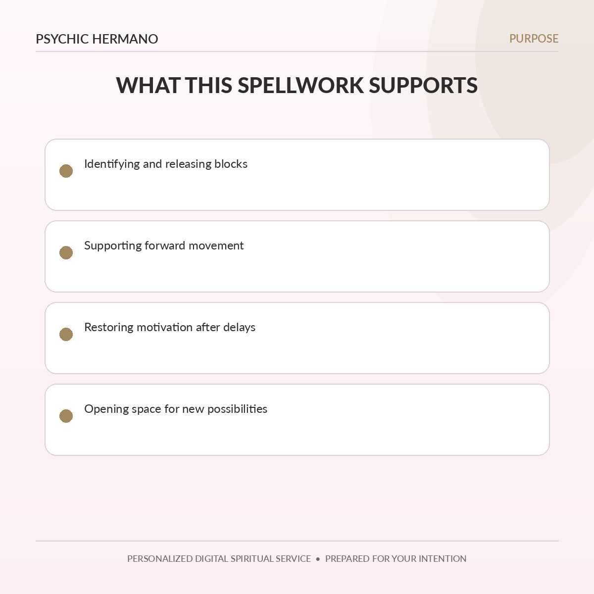 Remove Obstacles Spell benefits and questions this service can address