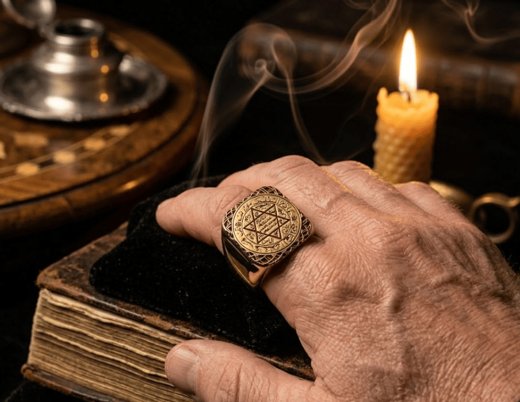 King Solomon Jinn Ring | Rare 925 Silver Solomonic Talisman | Handcrafted Spirit Amulet for Protection Wealth Wisdom | 1 of 1 - PsychicHermano