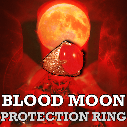BLOOD MOON Ring | Powerful Talisman Against Evil & Curses - PsychicHermano