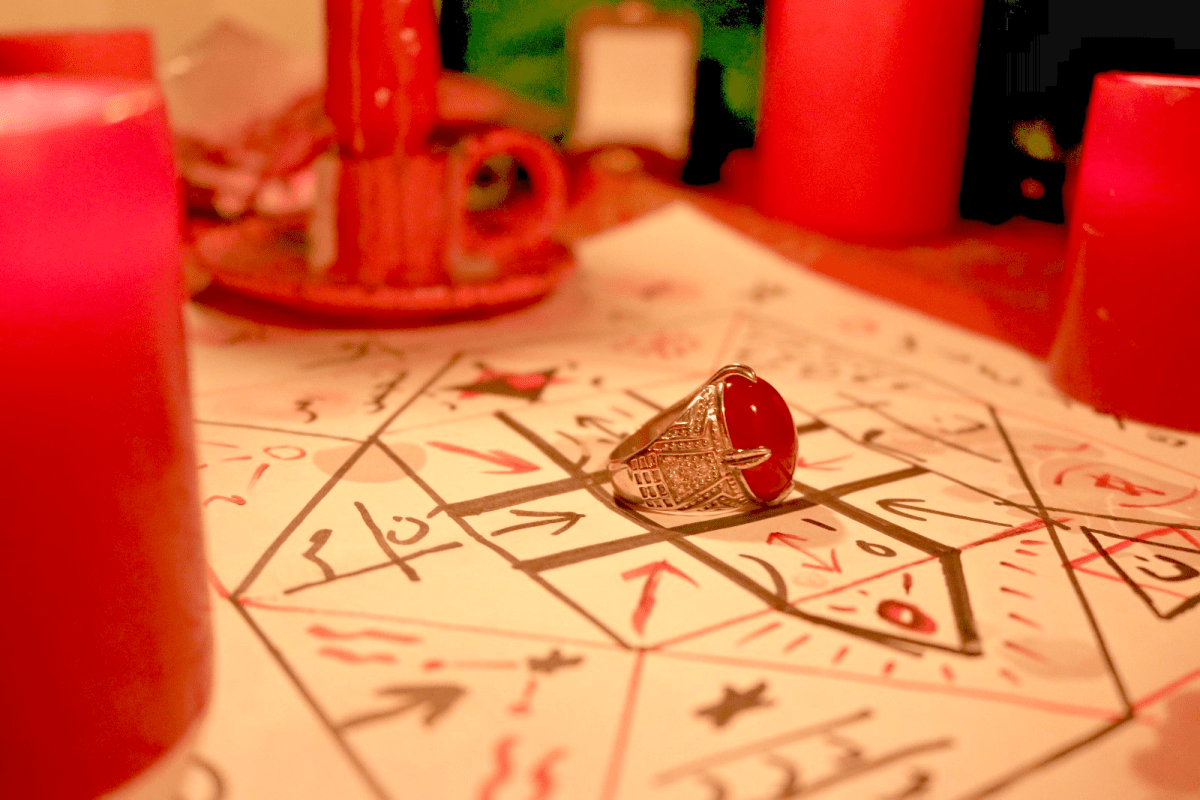 BLOOD MOON Ring | Powerful Talisman Against Evil & Curses - PsychicHermano
