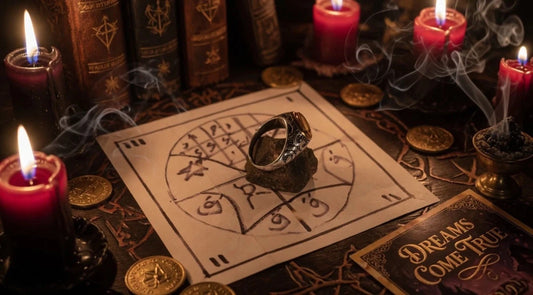 Powerful Witch Lottery Luck & Money Attraction Talisman Tiger Eye Ring Talisman - PsychicHermano