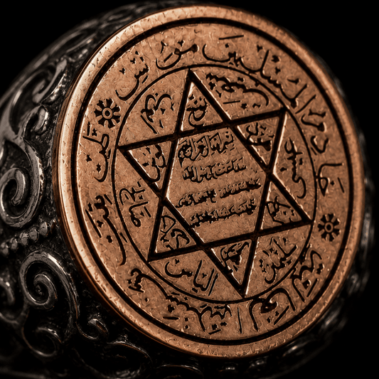 Seal of Solomon Ring | Jinn Command Sealed Spirit Vessel Talisman - PsychicHermano