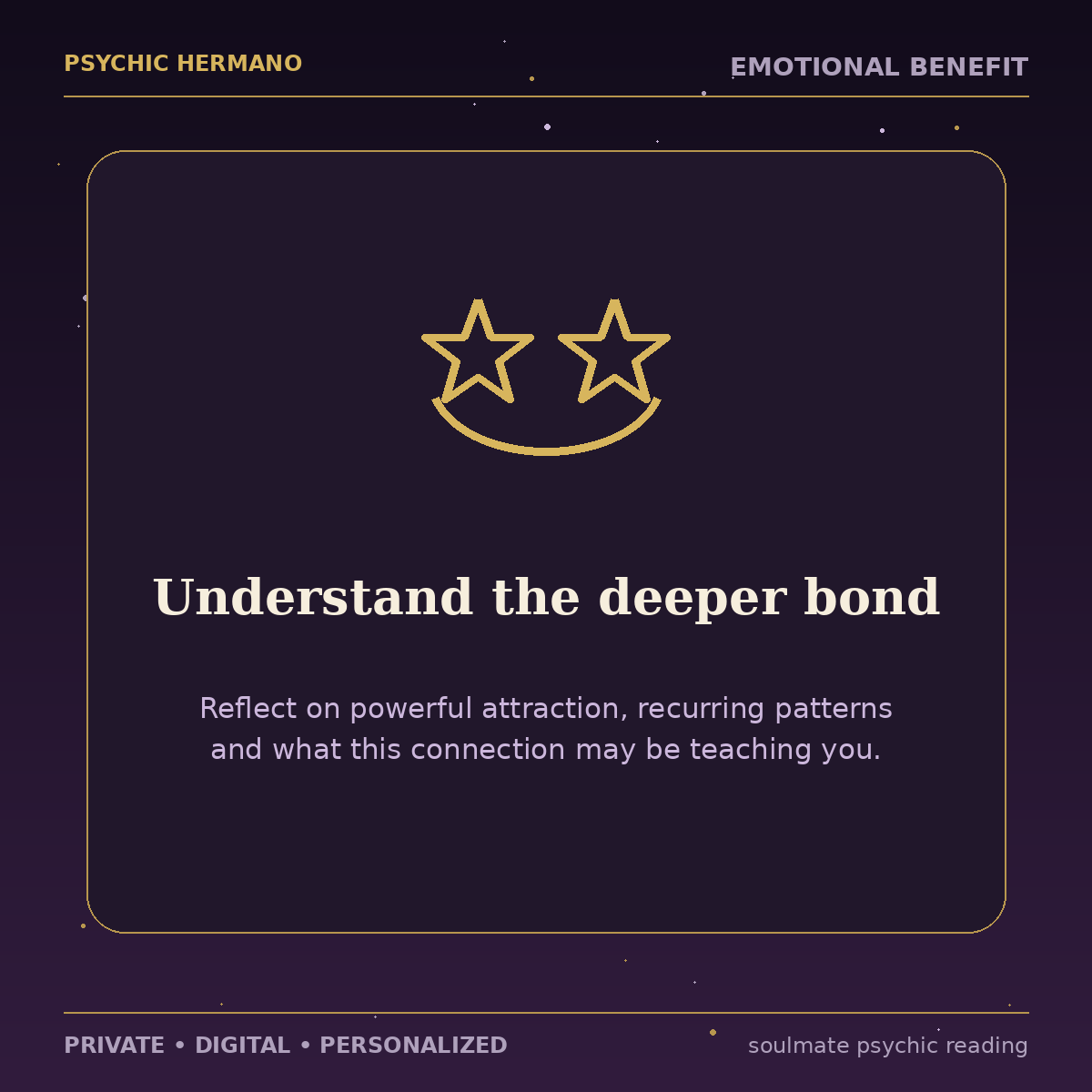 Soulmate Psychic Reading emotional benefit — understand the deeper bond