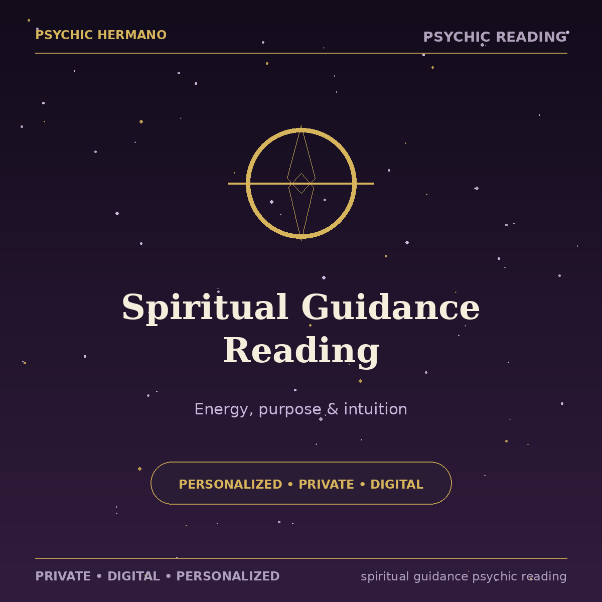 Spiritual Guidance Psychic Reading for energy, purpose and intuition