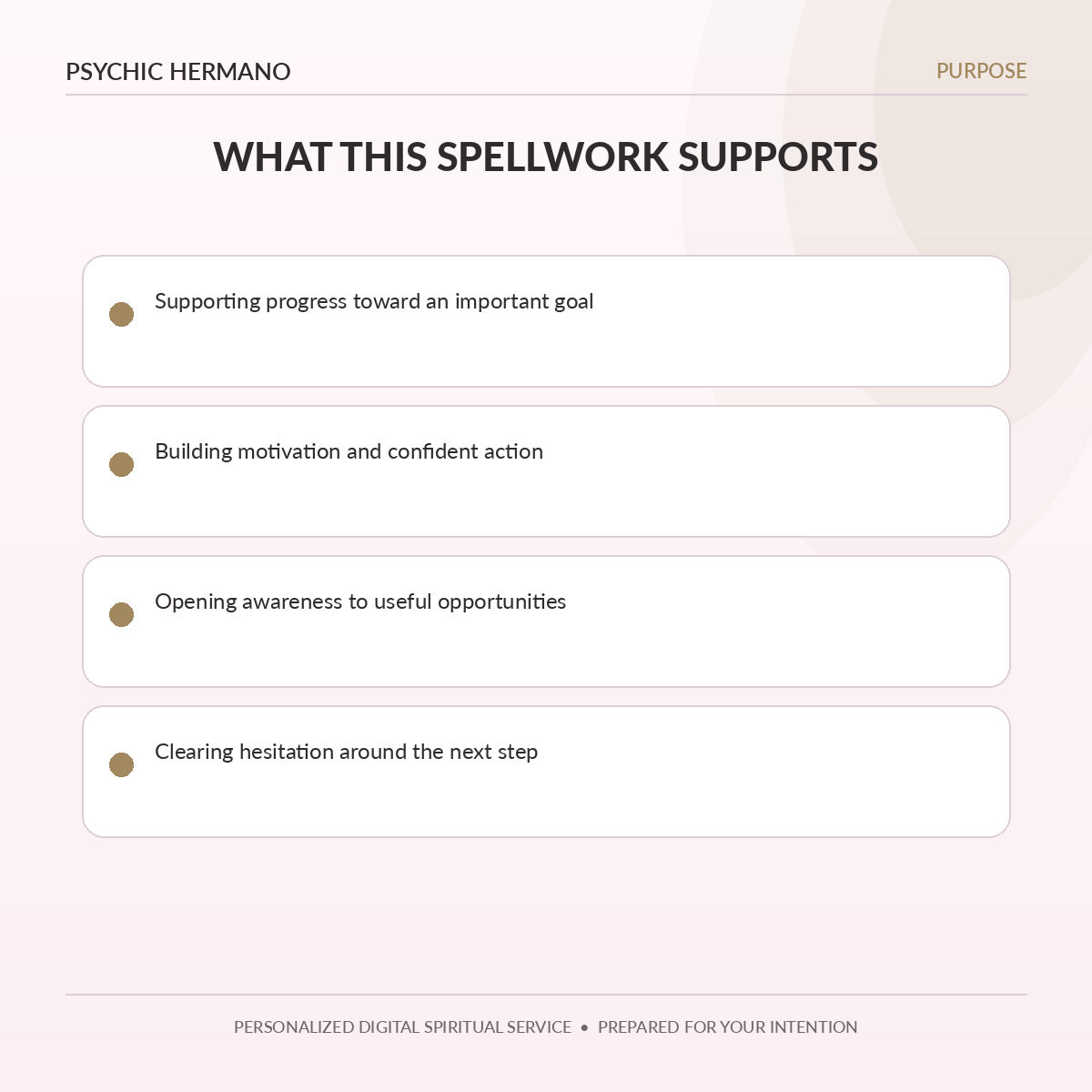 Success Spell benefits and questions this service can address