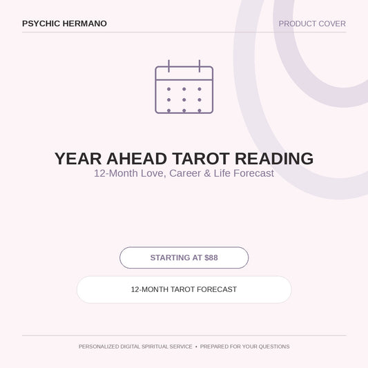 Year Ahead Tarot Reading by Psychic Hermano – 12-Month Love, Career & Life Forecast