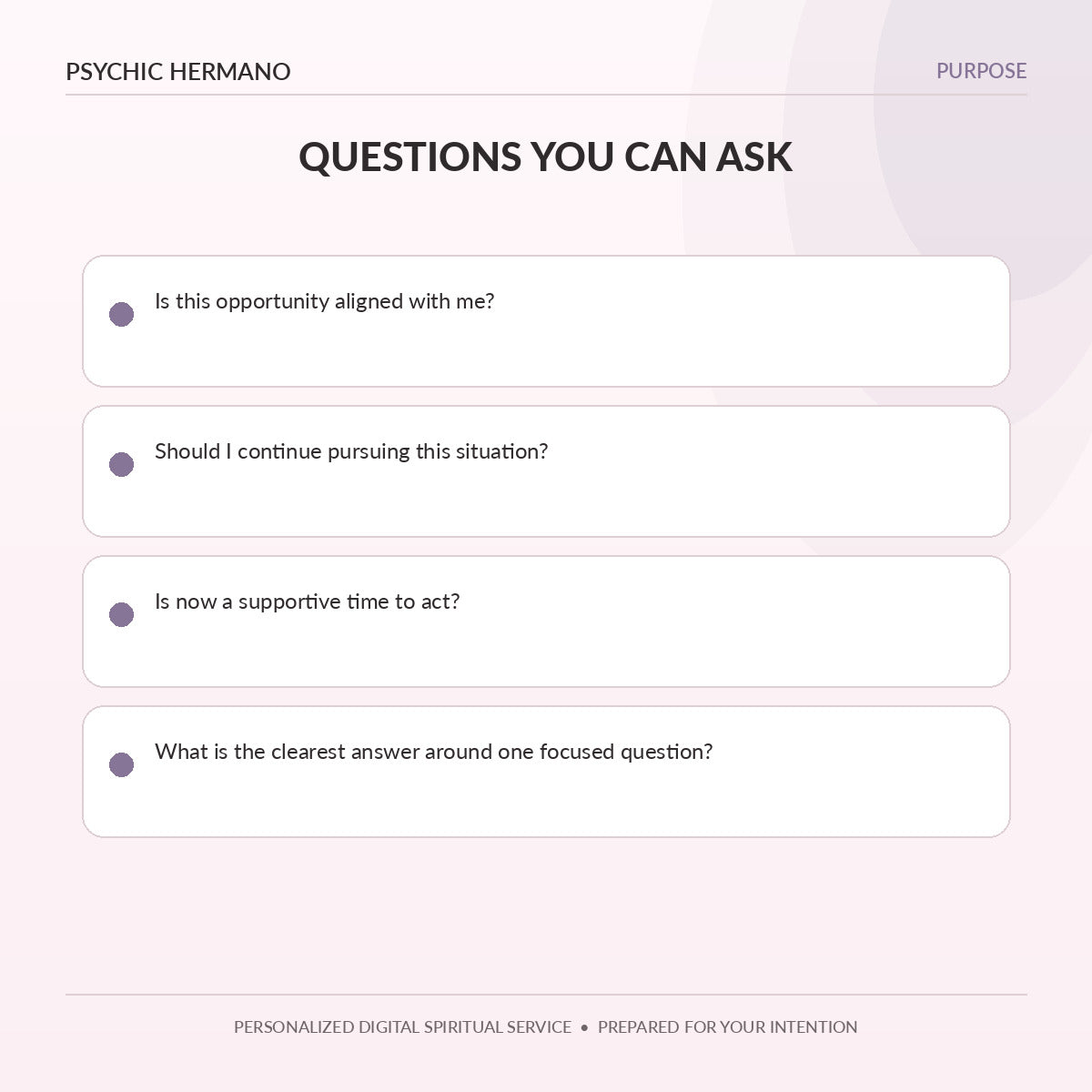 Questions to ask in a Yes or No Pendulum Reading from Psychic Hermano